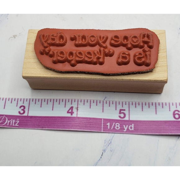 Lot of 7 Inspirational Phrases and Expressions Wood Mounted Rubber Stamps - Picture 10 of 15